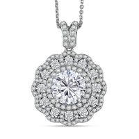 D'Joy Moissanite 4.00 ctw Pendant Necklace 20 Inches