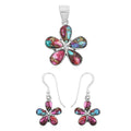Santa Fe Style Multi Gemstone 5.75 ctw Pendant and Earrings in Sterling SilverSanta Fe Style Multi Gemstone 5.75 ctw Pendant and Earrings in Sterling Silver - Sticky add to cart bar