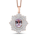 D'Joy Premium Martha Rocha Kunzite and Multi Gemstone 3.80 ctw Celestial Bloom Pendant Necklace in 18K Vermeil Rose Gold Over Sterling Silver 20 Inches - Sticky add to cart bar