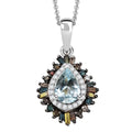 D'Joy Premium Royal Ruby and Multi Diamond 1.20 ctw Pendant Necklace in 18K Vermeil Yellow Gold Over Sterling Silver 20 Inches - Sticky add to cart bar