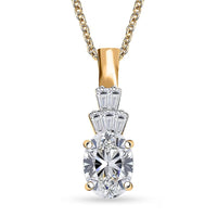 IGI Certified Luxuriant Lab Grown Diamond E-F VS 1.35 ctw Pendant Necklace in 10K Yellow Gold 20 Inches