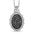 D'Joy Narsipatnam Alexandrite, Moissanite Pendant Necklace (20 Inches) in Rhodium Over Sterling Silver 1.40 ctw - Sticky add to cart bar