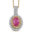 D'Joy Premium Montepuez Ruby and Multi Gemstone 1.60 ctw Sunfire Regalia Pendant Necklace 20 Inches in 18K Vermeil Yellow Gold Over Sterling Silver - Sticky add to cart bar