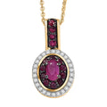 D'Joy Premium Montepuez Ruby and White Zircon 1.00 ctw Queen’s Whisper Pendant Necklace 20 Inches in 18K Vermeil Yellow Gold Over Sterling Silver - Sticky add to cart bar