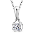 Luxuriant Lab Grown Diamond I2 0.20 ctw Pendant Necklace in Rhodium Over Sterling Silver 20 Inches - Sticky add to cart bar