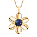 Lapis Lazuli 4.50 ctw Pendant in 18K YG Plated with ION Plated YG Stainless Steel Necklace (20 Inches) - Sticky add to cart bar