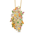 D'Joy Premium Ethiopian Welo Opal and Multi Gemstone 4.60 ctw Pendant Necklace in 18K Vermeil Yellow Gold Over Sterling Silver 20 Inches - Sticky add to cart bar