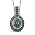 D'Joy Narsipatnam Alexandrite and Moissanite 1.20 ctw Galaxy Orbit Pendant Necklace in Rhodium Over Sterling Silver 20 Inches - Sticky add to cart bar