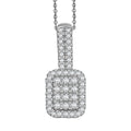 D'Joy Diamond 0.40 ctw Pendant Necklace in Rhodium Over Sterling Silver 20 Inches - Sticky add to cart bar