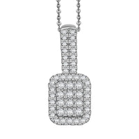 D'Joy Diamond 0.40 ctw Pendant Necklace in Rhodium Over Sterling Silver 20 Inches