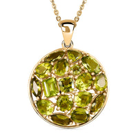 D'Joy Premium Peridot 5.65 ctw Pendant Necklace 20 Inches in 18K Vermeil Yellow Gold Sterling Silver 5.65 ctw