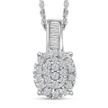 D'Joy Diamond 0.33 ctw Pendant Necklace in Rhodium Over Sterling Silver 20 Inches - Sticky add to cart bar