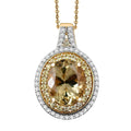 D'Joy Premium Brazilian Heliodor and Multi Gemstone 4.00 ctw Solar Radiance Pendant Necklace in 18K Vermeil Yellow Gold Over Sterling Silver 20 Inches - Sticky add to cart bar