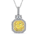IGI Certified Luxuriant Lab Grown Yellow Diamond (IR) and Lab Grown Diamond VS 2.00 ctw Art Deco Pendant Necklace in 950 Platinum 20 Inches - Sticky add to cart bar