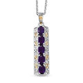 EverTrue African Amethyst 2.10 ctw Pendant in 18K YG Plated and Platinum Bond with Stainless Steel Necklace 20 Inches - Sticky add to cart bar