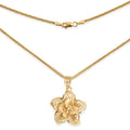 Blooming Flower Pendant Necklace in 10K Yellow Gold 3.10 Grams 20 Inches - Sticky add to cart bar