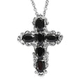 EverTrue Thai Black Spinel Pendant Necklace (20 Inches) in Stainless Steel 3.25 ctw - Sticky add to cart bar