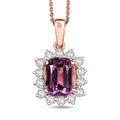 D'Joy AAA Patroke Kunzite, Moissanite Pendant Necklace (20 Inches) in 18K Vermeil RG Over Sterling Silver 5.90 ctw - Sticky add to cart bar