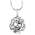 Rhapsody Flower Camellia Bloom Pendant Necklace in 950 Platinum 7.70 Grams 20 Inches - Sticky add to cart bar