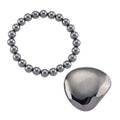 Terahertz 285.00 ctw Palm Stone and Beaded Stretch Bracelet (6.5-7In) - Sticky add to cart bar