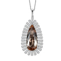 D'Joy Jenipapo Andalusite and Moissanite 9.00 ctw Pendant Necklace in Rhodium Over Sterling Silver 20 Inches - Sticky add to cart bar