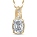D'Joy Moissanite 7.50 ctw Pendant Necklace in Rhodium Over Sterling Silver 20 Inches - Sticky add to cart bar