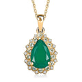 EverTrue Verde Onyx, Multi Gemstone Petal Bloom Pendant in 18K YG Plated and ION Plated YG with Stainless Steel Necklace 3.25 ctw (20 Inches) - Sticky add to cart bar