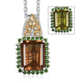 EverTrue Autumn Alexite, Multi Gemstone Pendant in 18K YG Plated and Platinum Bond with Stainless Steel Necklace 4.80 ctw (20 Inches) - Sticky add to cart bar
