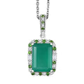 EverTrue Verde Onyx and Multi Gemstone 7.90 ctw Garden Mosaic Pendant in Platinum Bond with Stainless Steel Necklace 20 Inches - Sticky add to cart bar