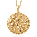 EverTrue Bronzella Collection Floral Pendant in 18K YG Plated Bronze with ION Plated YG Stainless Steel Necklace 20 Inches - Sticky add to cart bar