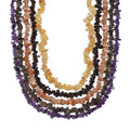 Set of 5 Multi Gemstone Chips Necklace 1466.00 ctw (30 Inches) - Sticky add to cart bar