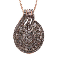 D'Joy Diamond Pendant Necklace (20 Inches) in Rhodium Over Sterling Silver 1.00 ctw