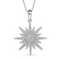 Luxuriant Lab Grown Diamond G-H SI 1.00 ctw Pendant Necklace in Rhodium Over Sterling Silver 20 Inches - Sticky add to cart bar