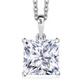 Luxuriant Princess Cut Lab Grown Diamond Solitaire Pendant in 950 Palladium with 10K White Gold Necklace 3.00 ctw (20 Inches) (E-F, VS) - Sticky add to cart bar