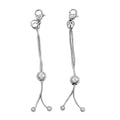 Set of 2 9mm Lobster Lock with 2 Inch Snake Extender Chain, 6mm Adjusting Beads in Rhodium Over Stainless Steel - Sticky add to cart bar