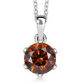 Luxuriant Lab Grown Red Diamond SI (IR) 1.50 ctw Rosetta Pendant Necklace 20 Inches in 10K White Gold - Sticky add to cart bar