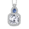 Moissanite & Ceylon Blue Sapphire