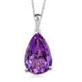 EverTrue Montezuma Prasiolite Drop Pendant in Platinum Bond with Stainless Steel Necklace (20 Inches) 25.90 ctw - Sticky add to cart bar