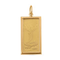 24K Gold Jesus Ingot Bar (1 Gram) with 14K Yellow Gold Frame Pendant (0.43 Gram) (Total 1.4gm) - Sticky add to cart bar