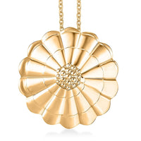 EverTrue Bronzella Collection Petal Halo Pendant in 18K YG Plated Bronze with ION Plated YG Stainless Steel Necklace 20 Inches