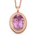 Certified & Appraised AAA Martha Rocha Kunzite 15.11 ctw Pendant Necklace in 10K Rose Gold 6.43 Grams 18 Inches - Sticky add to cart bar