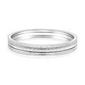 Calvin Klein Set of 3 - Simulated Diamond Bangle Bracelet in Stainless Steel (7.00 In) 4.00 ctw - Sticky add to cart bar
