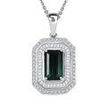 Luxoro AAA Pirineu Lagoon Tourmaline, Diamond Pendant Necklace in 14K White Gold 2.50 ctw (20 Inches) - Sticky add to cart bar