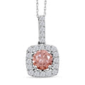14K Yellow Gold Luxuriant Lab Grown Pink Diamond (IR) and Lab Grown Diamond (SI) Pendant Necklace (18 Inches) 1.50 ctw - Sticky add to cart bar