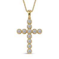Luxuriant Lab Grown Diamond (VS-SI) Pendant Necklace (16-18 Inches) in Sterling Silver 0.75 ctw