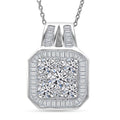 Luxuriant Lab Grown Diamond Pendant Necklace in Rhodium Over Sterling Silver 2.00 ctw (20 Inches) - Sticky add to cart bar