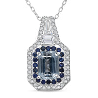 Kagem Zambian Emerald, Multi Gemstone Pendant Necklace (20 Inches) in 18K Vermeil YG Over Sterling Silver 1.60 ctw