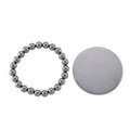 Terahertz Round Mirror and Beaded Stretch Bracelet 225.00 ctw (6.5-7 Inches) - Sticky add to cart bar