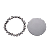 Terahertz Round Mirror and Beaded Stretch Bracelet 225.00 ctw (6.5-7 Inches)