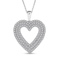 Luxuriant Lab Grown Diamond (G VS) Pendant Necklace (18 Inches) in Sterling Silver 2.00 ctw